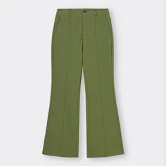 GU カットソーフレアスラックス(丈標準69.0～73.0cm) グリーン S