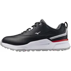 新品 [ミズノ] ゴルフシューズ ハザードエナジー 軽量 幅広 グリップ 防水 メンズ ネイビー×ホワイト×レッド 26.0 cm 4E
