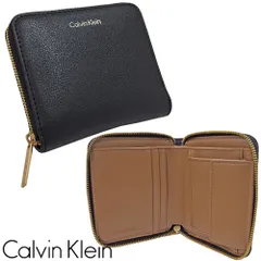 【新品】カルバンクライン  財布 コンパクト財布 ミニ財布 ラウンドZIP ユニセックス ブラック プレゼント CalvinKlein LV04F1120G 332 LV04F1120G332 無料ラッピング可