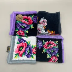 未使用級　FEILER フェイラー　タオルハンカチ　まとめ　4点セット　花柄　フラワー