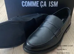 新品箱付き COMME CA ISM MEN コムサイズム レザーコインローファー 05ブラック 26.0cm 85ZN03 定価19,800円
