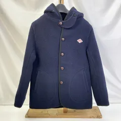 01w-3049 ダントン Danton   モッサコート ネイビー  サイズ36  日本製 レディース  アウター  ウール  【中古品】