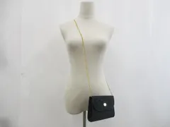  良品 クリスチャンディオール Dior チェーンショルダーバッグ ハニカム柄 黒 ブラック ヴィンテージ レディース