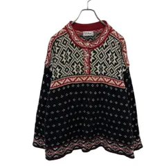 【L.L.Bean】 90s Bird's Eye Native Pattern Sweater バーズアイ ネイティブ柄セーター S-4424