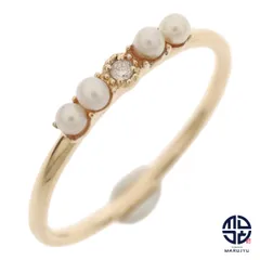 Canal4℃ カナルヨンドシー K10YG 10金イエローゴールド ベビーパール4P ダイヤ リング 指輪 ジュエリー アクセサリー 約11号