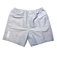 未使用品 Dior HOMME ディオールオム ストライプ ハーフパンツ 483B101AB067 サックスブルー スイム ショーツ ショートパンツ Mサイズ メンズのサムネイル