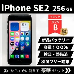 【整備済み】iPhone SE2 256GB ブラック B SIMフリー 動作確認済 初期化済 各種サービス付き 43-17