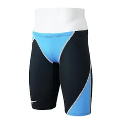 新品 [ミズノ] スイム 競泳 水着 GX・SONIC STREAM ハーフスパッツ メンズ ブラック/サックス XS