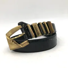 ジャンニヴェルサーチェ ベルト メデューサ ブラック シルバー レザー 黒 銀