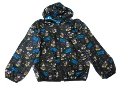 k03251106066　BABY DOLL　130サイズ　黒色×青色　　アウター　ジップアップパーカー　秋冬