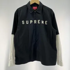 【中古】Supreme 2-Tone Work Shirt ブラック/ホワイト サイズM[19]