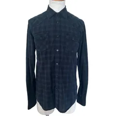 Z.Zegna ゼニア 長袖 チェックシャツ メンズ  シャドウチェック Sサイズのサムネイル