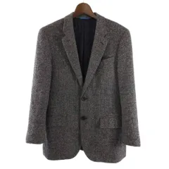 ランバンオンブルー LANVIN en Bleu テーラードジャケット シングル 総裏 ツイード ウール グレー ネイビー 48 ■ECTのサムネイル