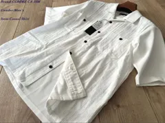 新品 COMME CA ISM コムサイズム キューバシャツ 01ホワイト Mサイズ 92IK04 定価9,800円