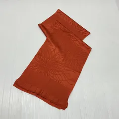 帯揚/美品/オレンジ/正絹/8111