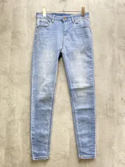 antiqua アンティカ LA-00005 ストレッチ スキニー ジーンズ デニムパンツ sizeXS/色落ちライトブルー ■■レディース