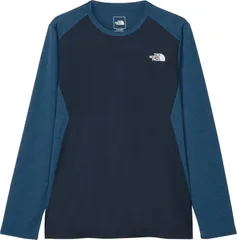 ザ・ノース・フェイス THE NORTH FACE アウトドア ロングスリーブハイブリッドGTDメランジクルー メンズ 長袖Tシャツ トップス 吸汗 速乾 保温 撥水 ランニング ジョギング 防風 抗菌防臭 ドライ  NT62577 OB マウンテンブルー