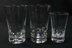 76【極美品】バカラ Baccarat ハイボールグラス タンブラー 高さ14cm：ベルーガ ベガ 高さ11cm：ステラ ★水垢・キズ・ヒビ・欠け無し★