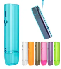 耐衝撃 全面保護 傷つけ防止 ケース ワン対応 透明ケース。アイコスイルマ 持ち運び便利 ワンに適用する i one/イルマ ストラップ付（ブルー） iluma GUANSTD加熱式たばこ用ケース、iqos