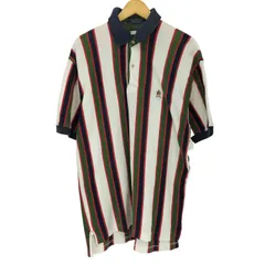 トミーヒルフィガー TOMMY HILFIGER エンブレム刺繍 ストライプS/Sポロシャツ メンズ JPN：L 