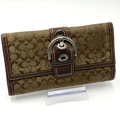 COACH 長財布 SOHO ブラウン 天然皮革 コーチ レザー ソーホー 本革 