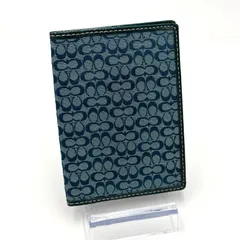 コーチ COACH シグネチャー パスケース カードケース ブルー 男女兼用 レザー