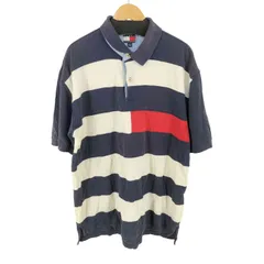 トミーヒルフィガー TOMMY HILFIGER フラッグボーダー 鹿の子 S/Sポロシャツ メンズ import：XXL XXL
