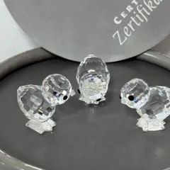 未使用 希少 2000年廃盤品 ◆スワロフスキー『ひよこ 3匹セット』14824 廃盤品 希少 レア SWAROVSKI スワロフスキー ひよこ 3個セット 14824