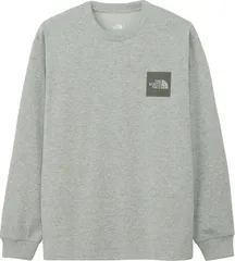 ザ・ノース・フェイス THE NORTH FACE アウトドア ロングスリーブスクエアロゴティー メンズ レディース 長袖 Tシャツ トップス シンプル 普段着 キャンプ ロゴ入り リブ袖 部屋着 タウンユース  NT82534 Z ミックスグレー