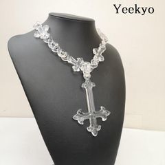 EL Jewelry クロススカルネックレス クリア EL Jewelry クロススカルネックレス クリア | Mercari