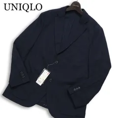 【新品 未使用】 UNIQLO ユニクロ 通年★ コンフォート テーラード ジャケット Sz.L メンズ 紺 ネイビー
