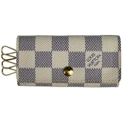 ルイ・ヴィトン Louis Vuitton ミュルティクレ 4 キーホルダー キーケース ダミエアズール ホワイト N60020 レディース 【中古】