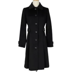 バーバリー BURBERRY アンゴラ コート ロング ステンカラー コート その他コート アンゴラ 毛 ブラック レディース 【中古】