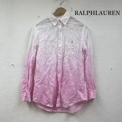 ラルフローレン リネン ボタン ダウン シャツ グラデーション ワン ポイント ロゴ 刺繍 メンズ S ISItems【USED】【古着】【中古】50153191