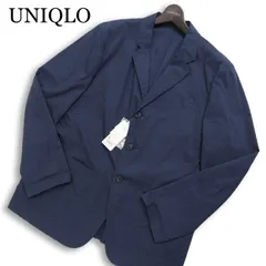 【新品 未使用】 UNIQLO ユニクロ ドライ ライトウェイト アンコン テーラード ジャケット Sz.XL メンズ 紺 ネイビー 大きい