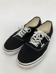 VANS バンズ スニーカー 27.0cm ブラック 紐 ローカット 無地 ブランドロゴ キャンバス
