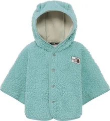 ザ・ノース・フェイス THE NORTH FACE アウトドア ベビーカドルフリースポンチョ 赤ちゃん 子供 アウター 上着 保温 秋冬 防寒 外遊び おでかけ 着脱簡単 ドットボタン ロゴワッペン フード付き 耳付き  NAB7240 BE ブルーエクリプス