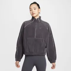 NIKE(ナイキ) ナイキ ウィメンズ ワン TF ポーラー ハーフジップ L/S トップ マルチアスレ ウェア トレーニングシャツ HV3716、(036)サンダーグレー