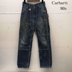 メンズ carhartt デニム ペインター ダブルニー サスペンダーボタン 濃紺
