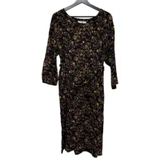  JOURNAL STANDARD relume / ジャーナルスタンダード レリュームフラワープリント 2WAYロングワンピース FREE ブラック【C462】