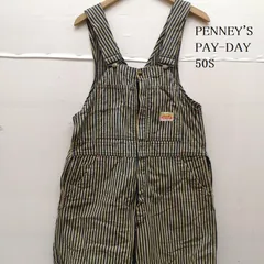 ペニーズ 50s PAY DAY ヒッコリー ストライプ オーバーオール メンズ 表記無し ISItems【USED】【古着】【中古】50153471