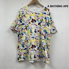 A BATHING APE》Tシャツ 半袖 マルチカモ柄 ホワイト M - メルカリ