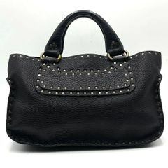 希少】CELINE ブギーバッグ スタッズ レザー ハンドバッグ - メルカリ