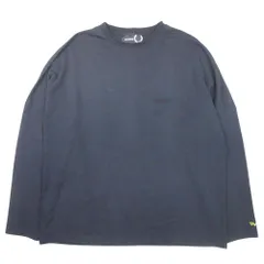 美品 ラフシモンズ × フレッドペリー RAF SIMONS × FRED PERRY EMBROIDERED SLEEVE LONG SLEEVE T-SHIRT エンブロイダリースリーブ Tシャツ ロンT カットソー トップス 長袖 コットン Lのサムネイル