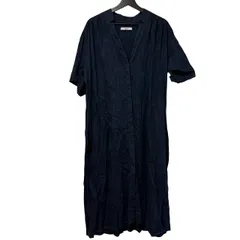  JOURNAL STANDARD relume ジャーナルスタンダード レリューム インドコットン 刺繍 Vネックワンピース ネイビー【C462】