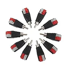 10個セット RCA コネクタ 変換アダプタ スピーカーケーブル オーディオ