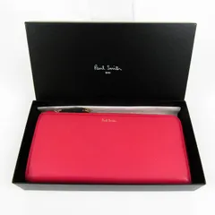 ポールスミス 長財布 レザー 小銭入れ有り ウォレット ブランド レディース コーラルピンク Paul Smith 【中古】