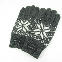 ボルボ 手袋 ニット グローブ ブランド メンズ グレー Volvo.for life 【中古】