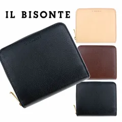 イルビゾンテ 財布 IL BISONTE 二つ折り財布 コンパクトウォレット ユニセックス 本革 レザー ラウンドファスナー コインケース付き 50周年記念限定品 SSW003