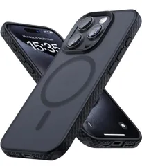 ★【Magsafe対応】2023 Lamicall iPhone 15 Pro ケース マグセーフ 対応 : 米軍規格 半透明 マグネット 搭載 イフォン15 Pro 用 カバー, ワイヤレス充電, 耐衝撃, 超強磁力, 黄ばみなし, 落下保護, 薄型